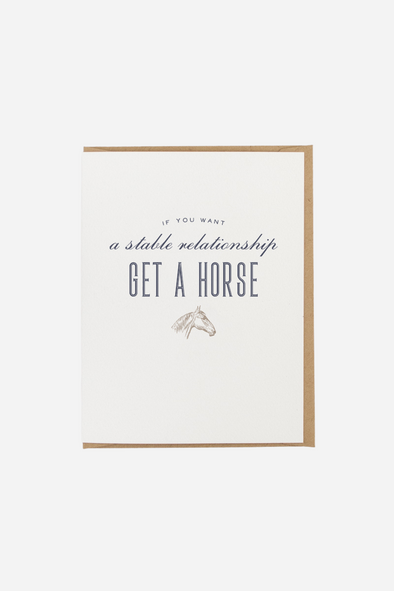 jerry & julep stylish equestrian stable relationship greeting card
