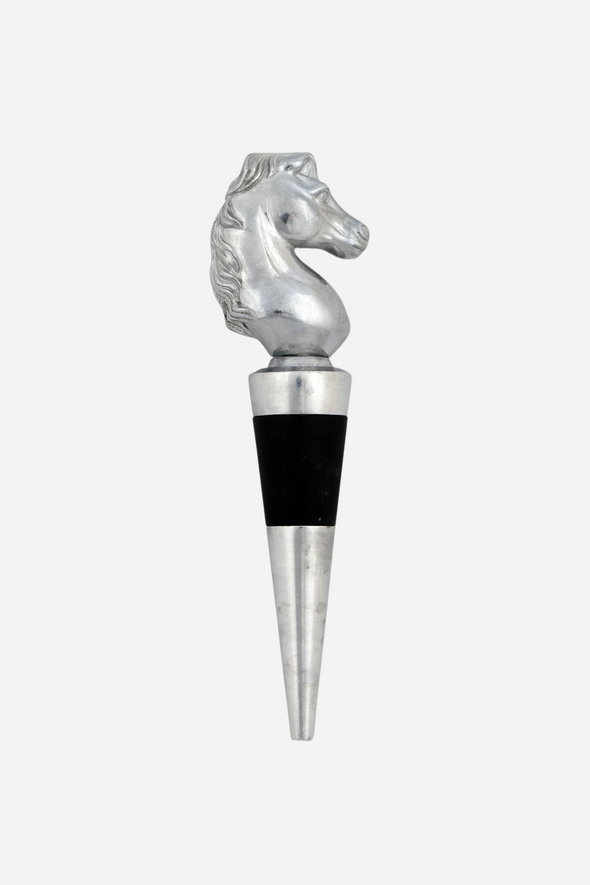 arthur court stylish equestrian stallion horse wine bottle stopper