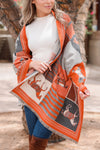 stylish equestrian stella horse pashmina scarf rust