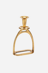 thg stylish equestrian brass stirrup candle stick holder set