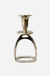 thg stylish equestrian brass stirrup candle stick holder set