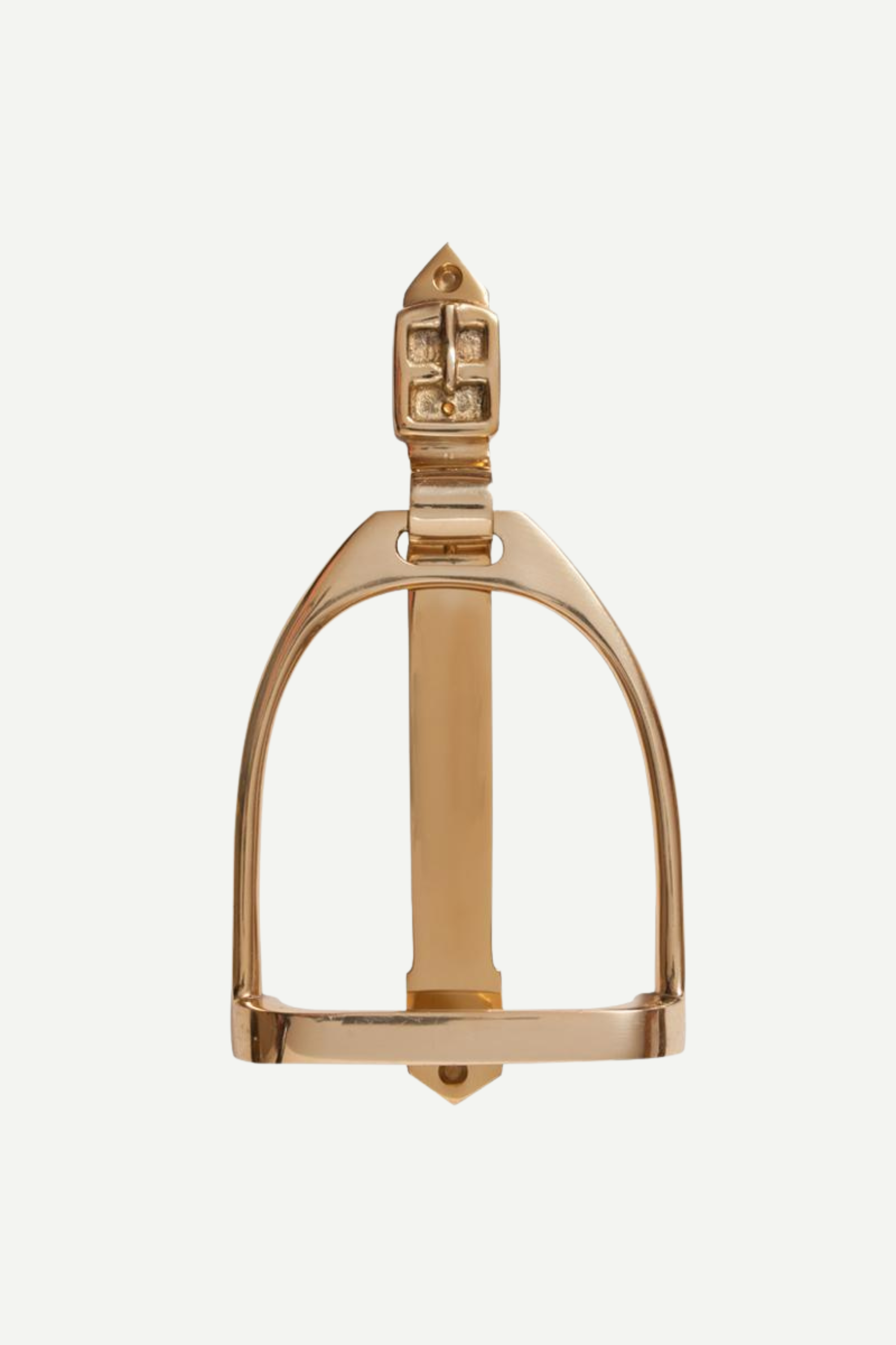 tack room studio stylish equestrian brass stirrup door knocker