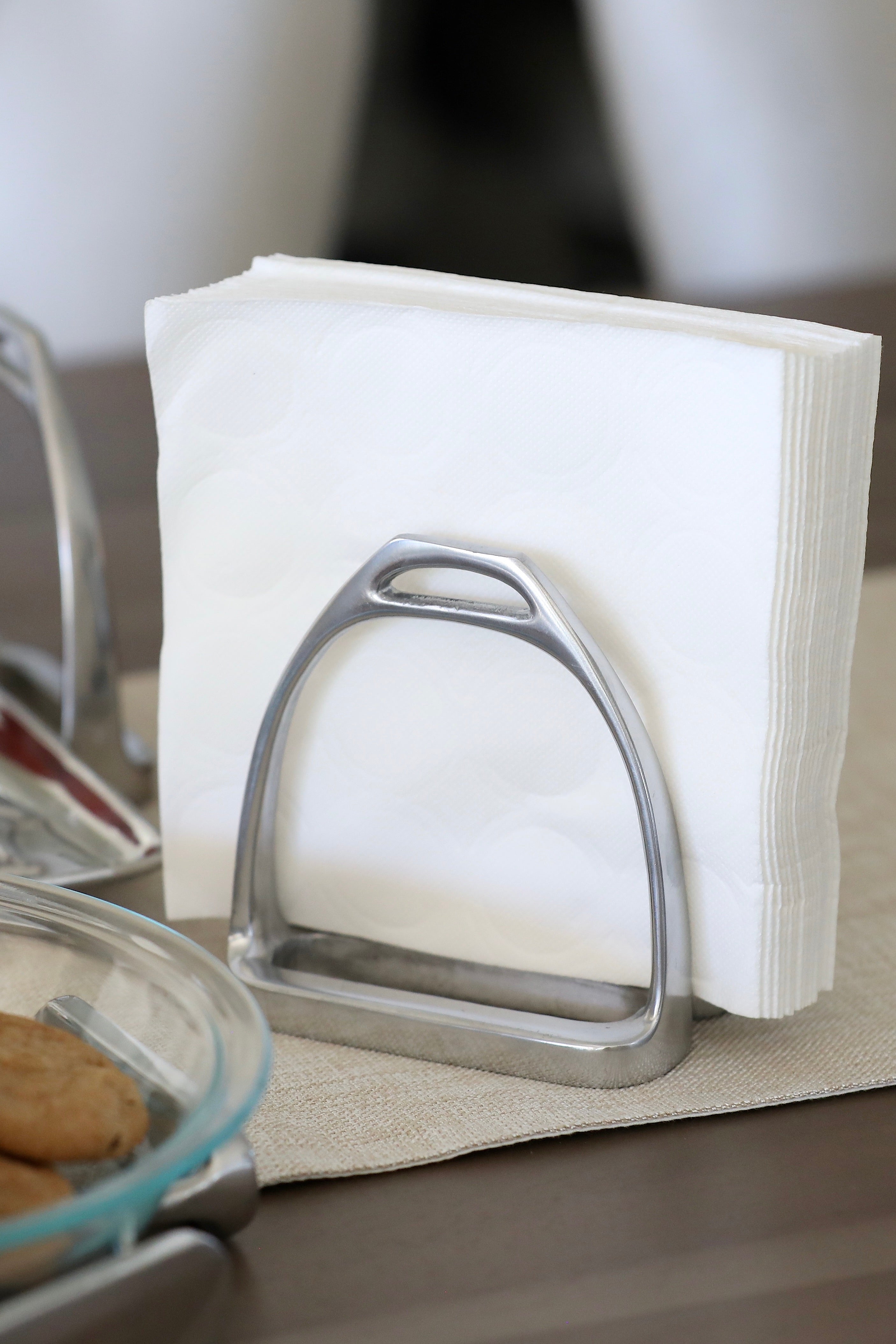 arthur court stylish equestrian stirrup napkin holder