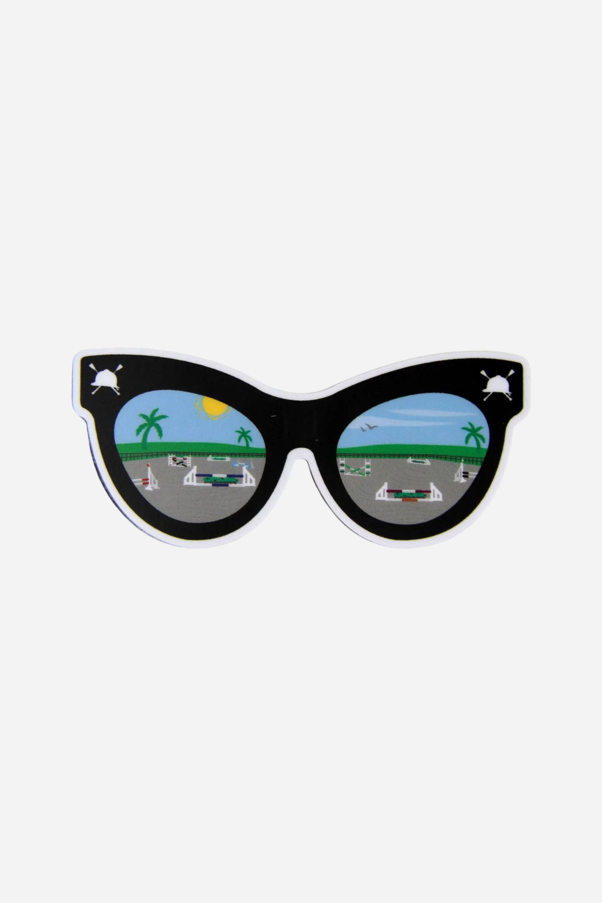 hunt seat paper stylish equestrian summer dreamin' sunglasses sticker