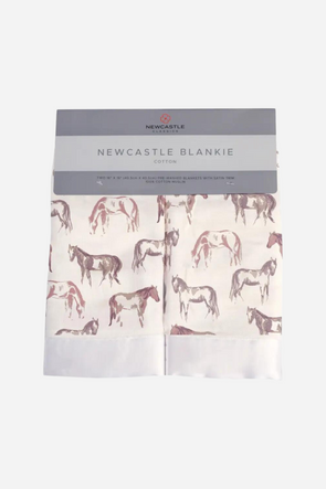 newcastle classics stylish equestrian taylor muslin blanket wild horses