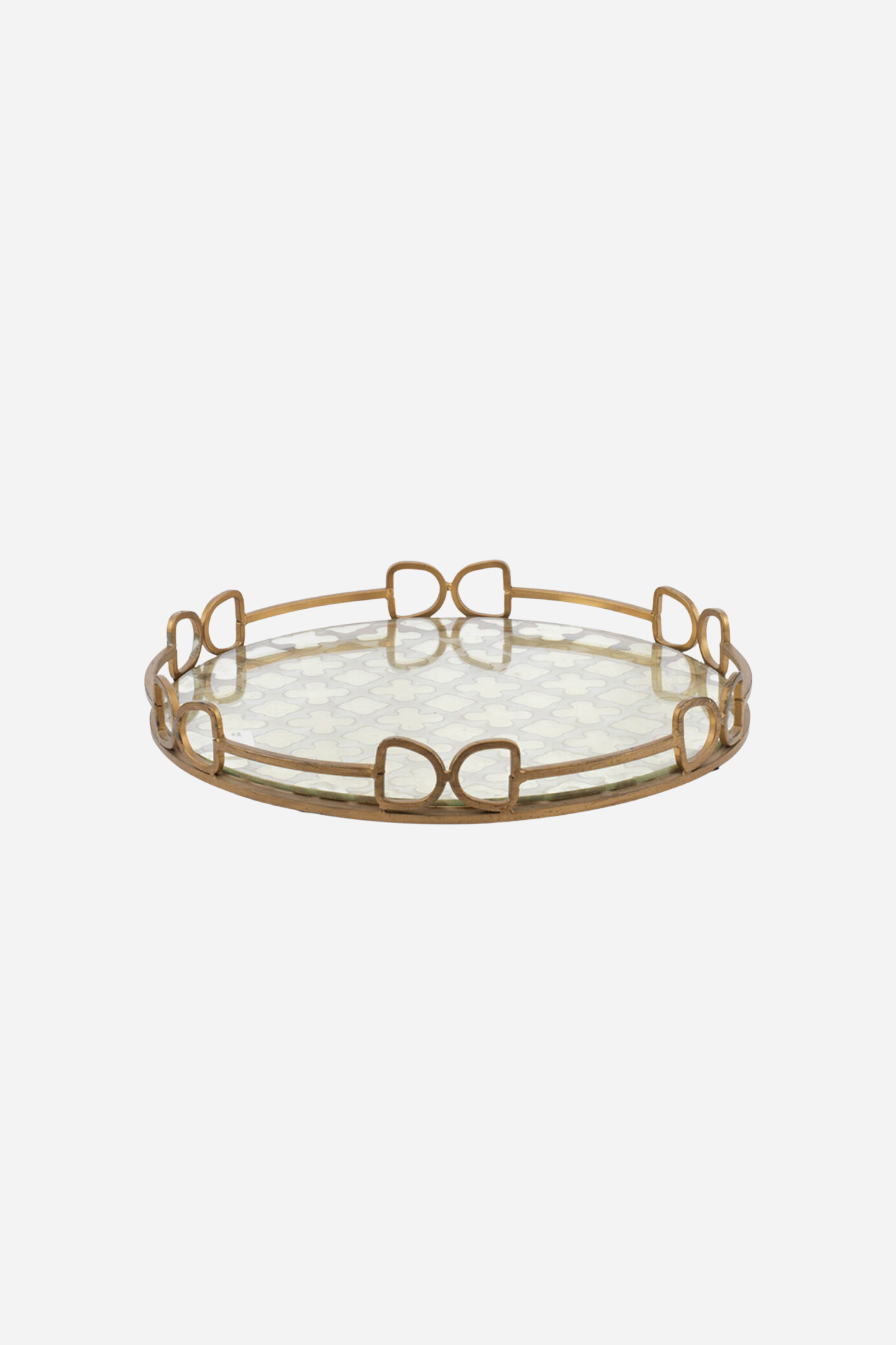 a&b home stylish equestrian valentina d-ring horse bit mirrored tray